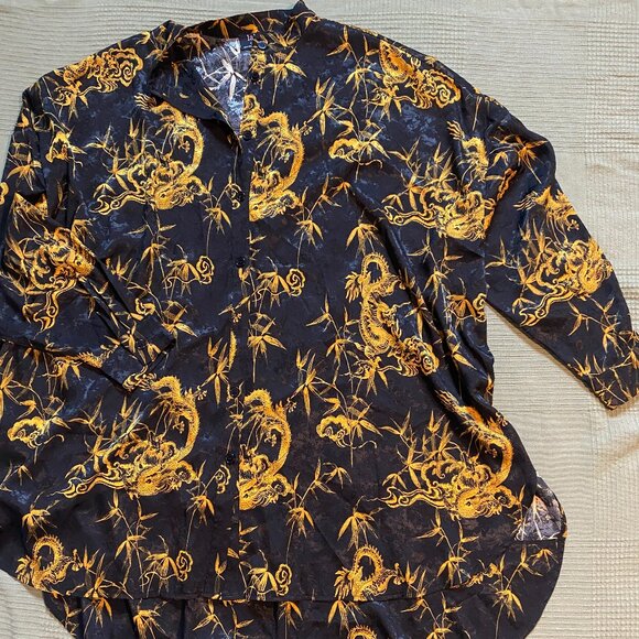 Dressed in Lala Energetics Satin Top in Dragon Brocade (TOP ONLY) - Picture 1 of 4